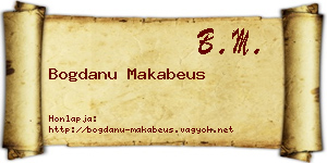 Bogdanu Makabeus névjegykártya